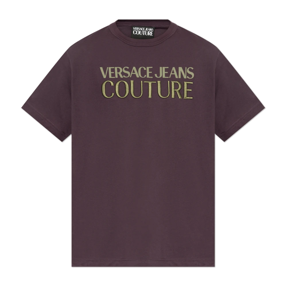 Versace Jeans Couture T-shirt met logo Purple Heren