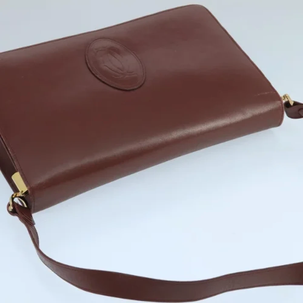 Cartier Vintage Pre-owned Leather shoulder-bags Red Dames