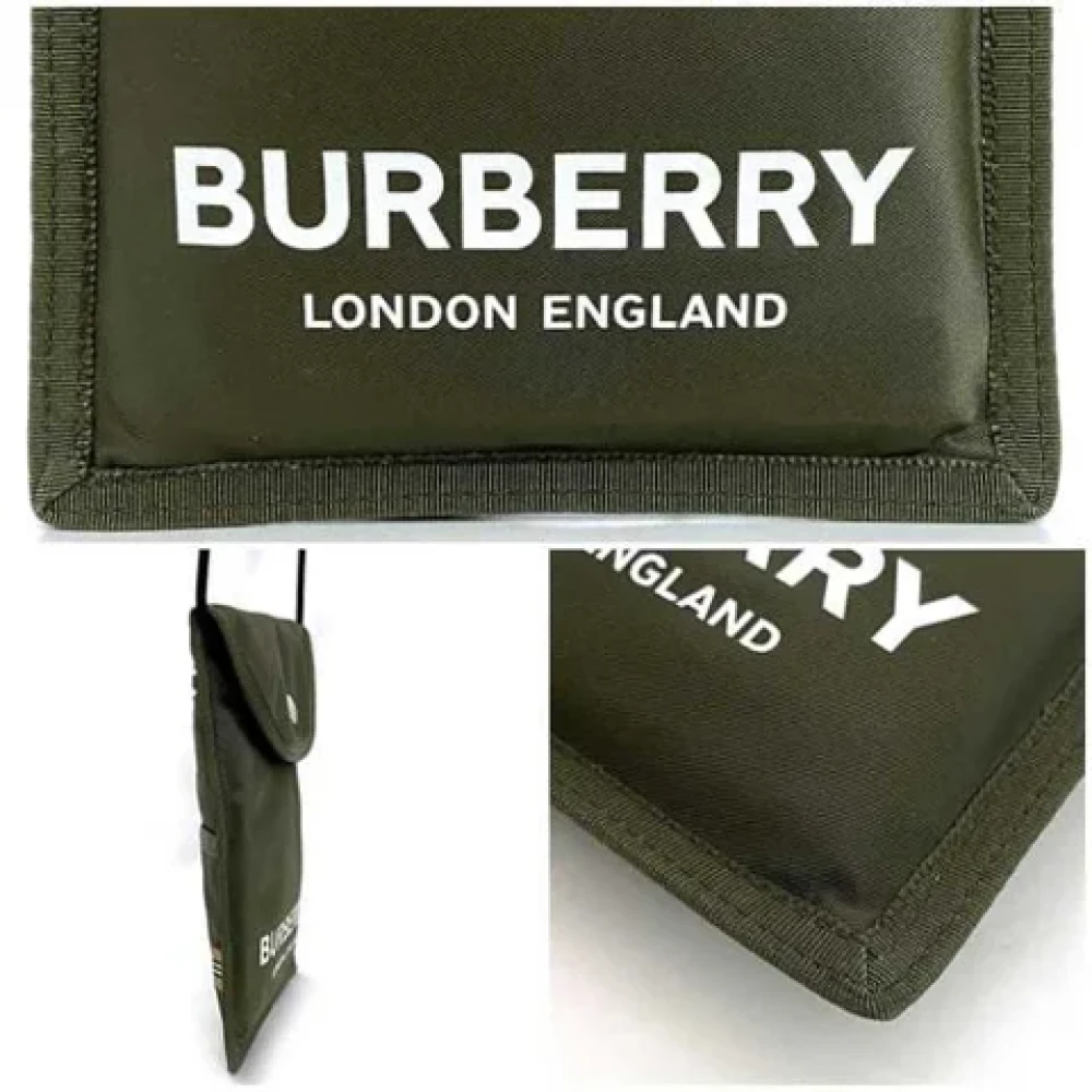 Burberry Vintage Pre-owned Fabric crossbody-bags Green Dames
