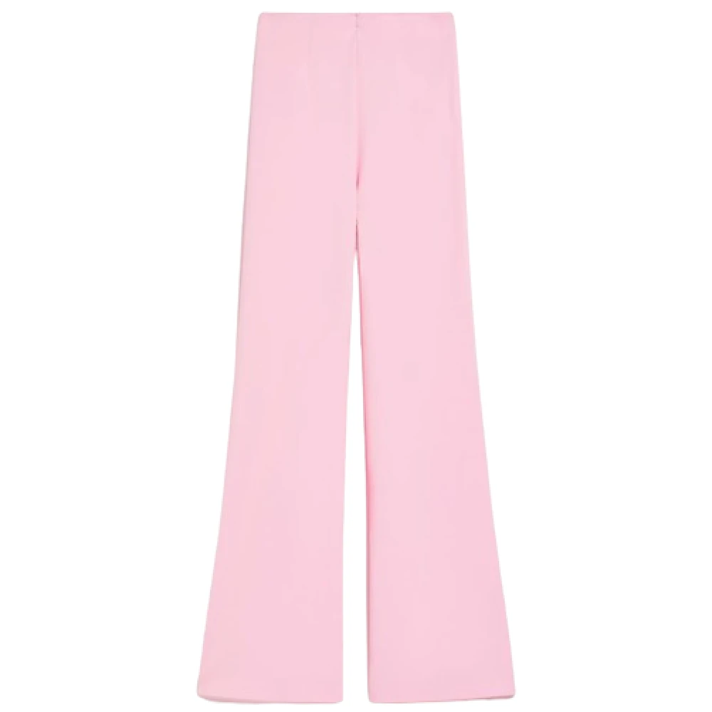 SPORTMAX Roze Flare Jersey Broek Pink Dames