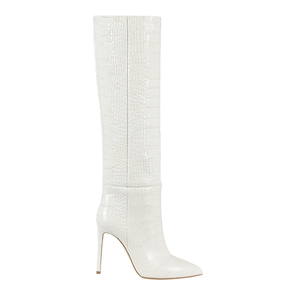 Paris Texas Elegant Stiletto Boot White, Dam