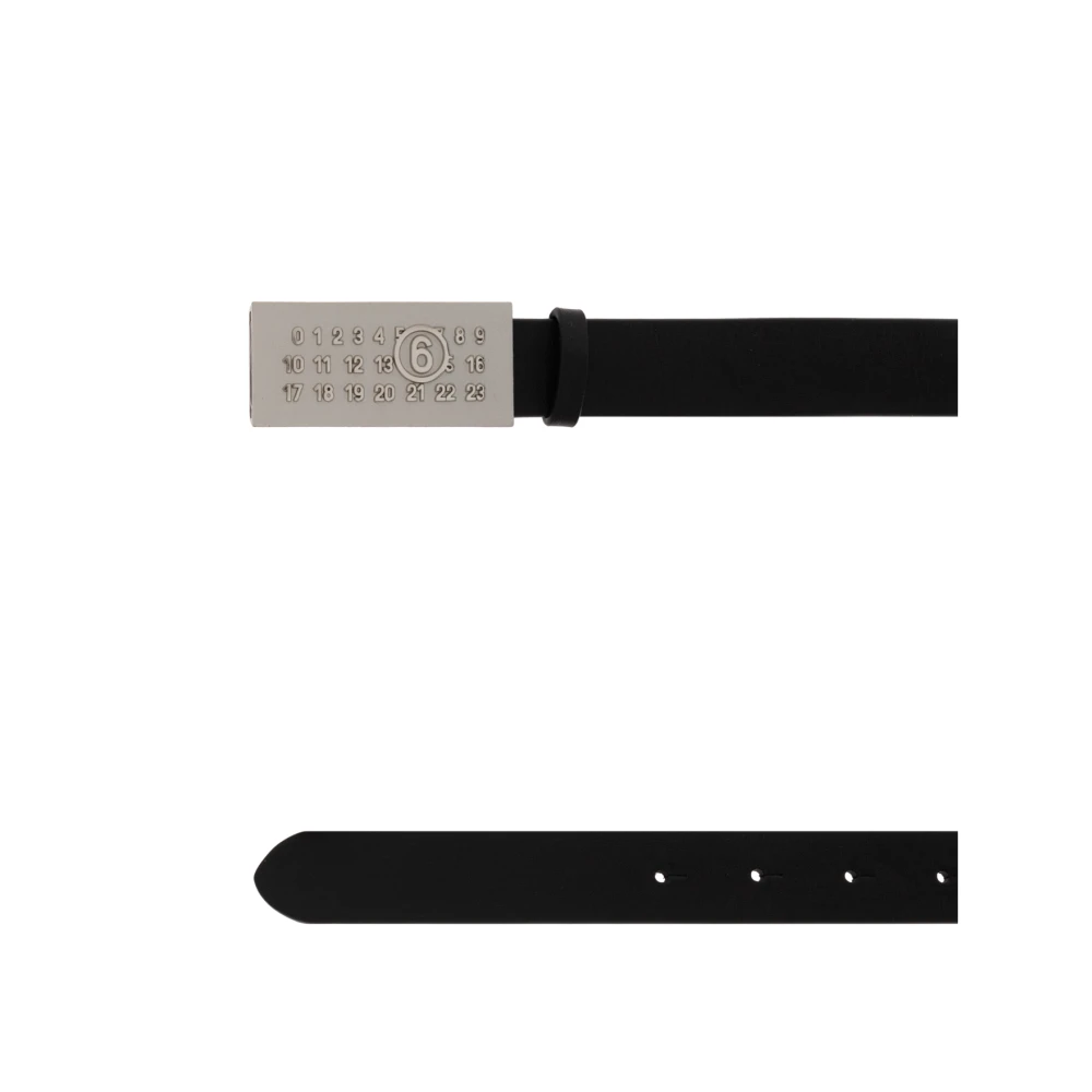 MM6 Maison Margiela Leren riem Black Dames