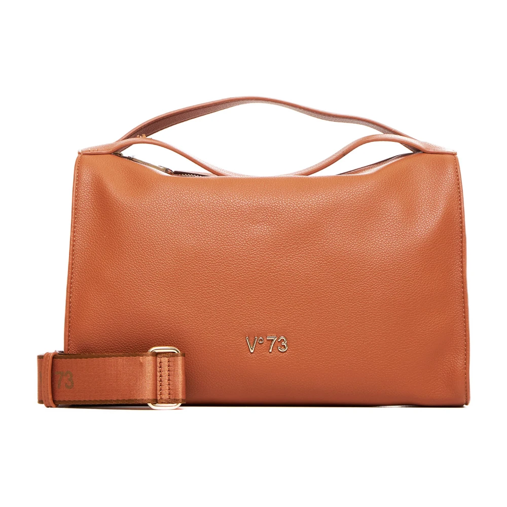V73 Bruine Leren Tas Brown Dames