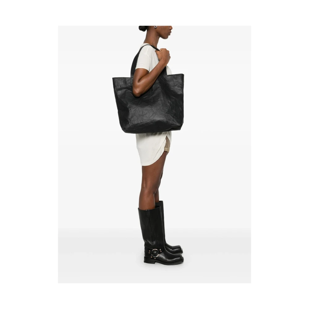Y-3 Zwarte Open Top Tote Tas Black Dames