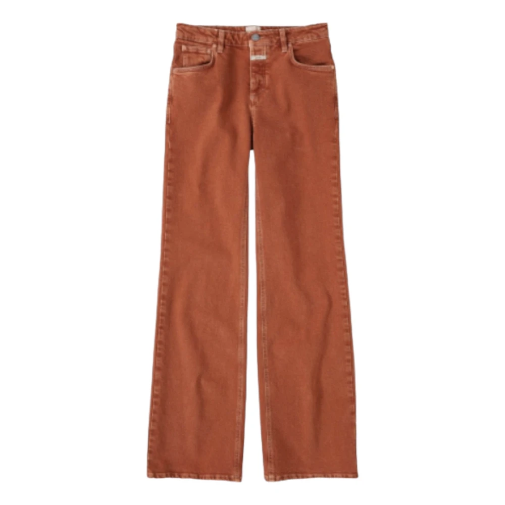 closed Slim Fit Flared Eco-Denim Jeans Brown Heren