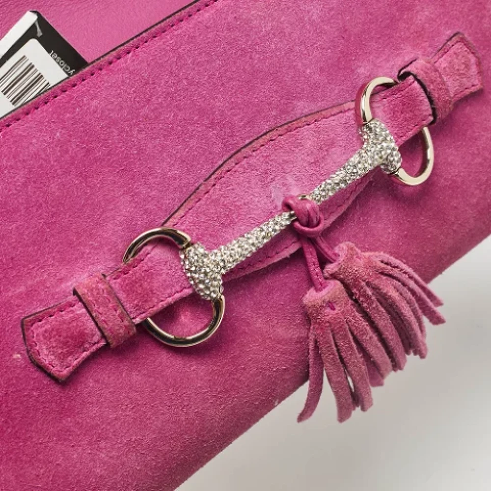 Gucci Vintage Pre-owned Suede clutches Pink Dames