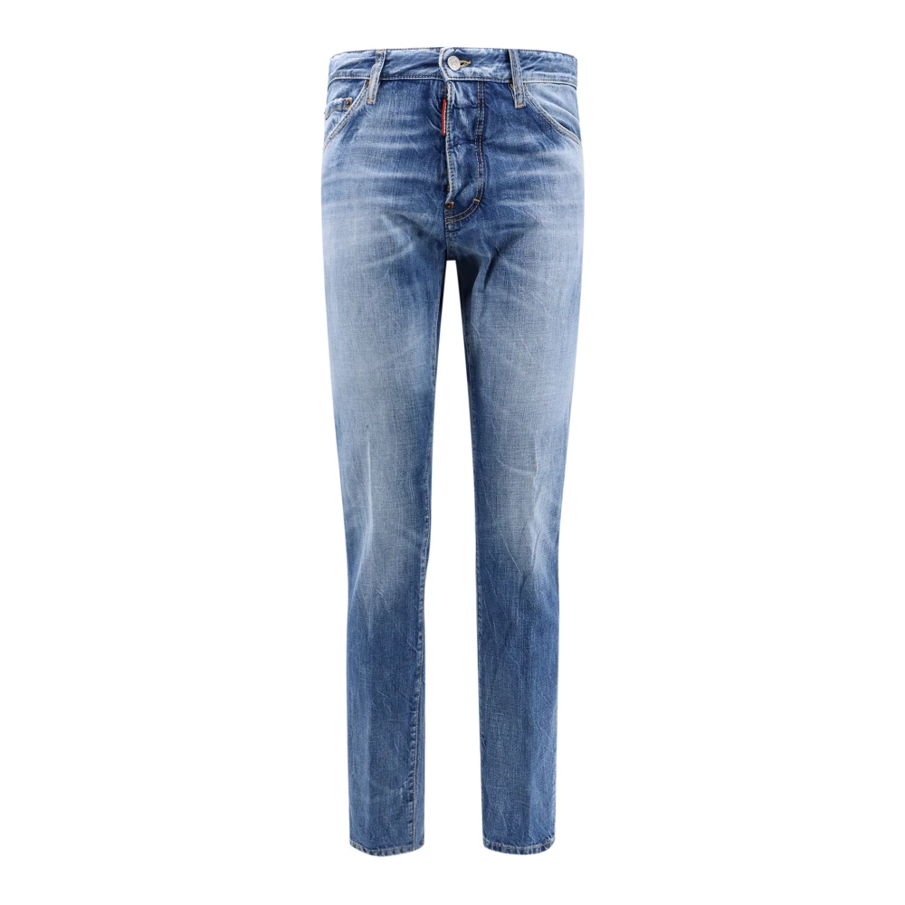 Dsquared2 Blå Jeans Tvättad Effekt Italien Blue, Herr