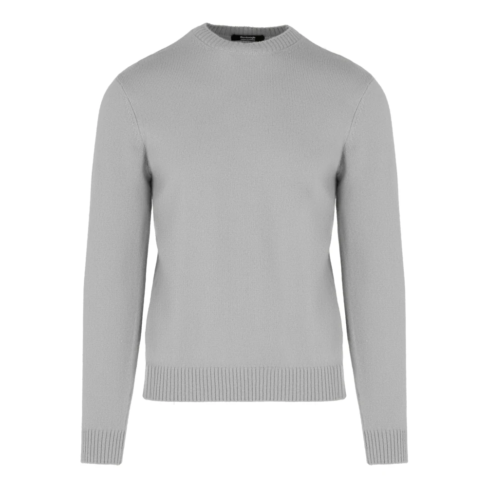 Bomboogie Uomo Grigio - Maglione Girocollo In Lana Merino-Heather Grey-L - Knitwear - L