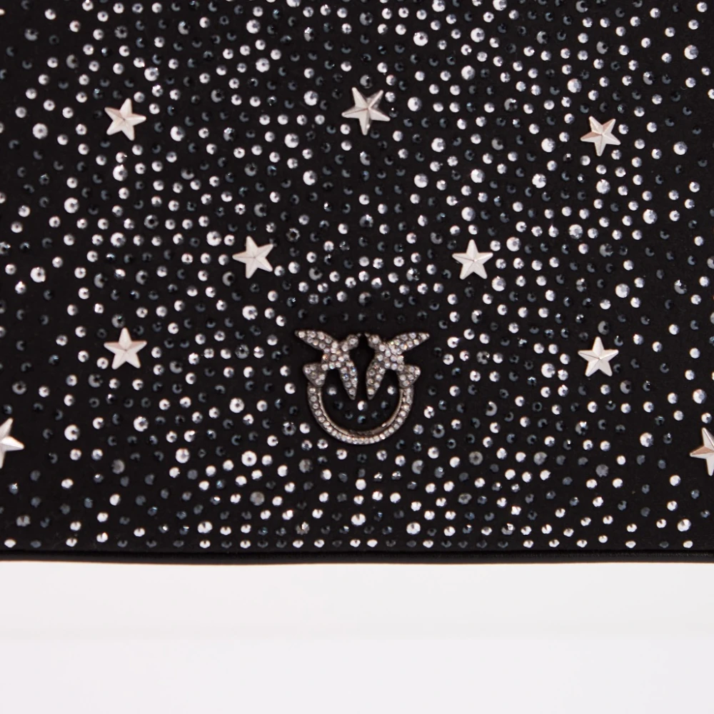 pinko Platte Horizontale Schoudertassen Black Dames