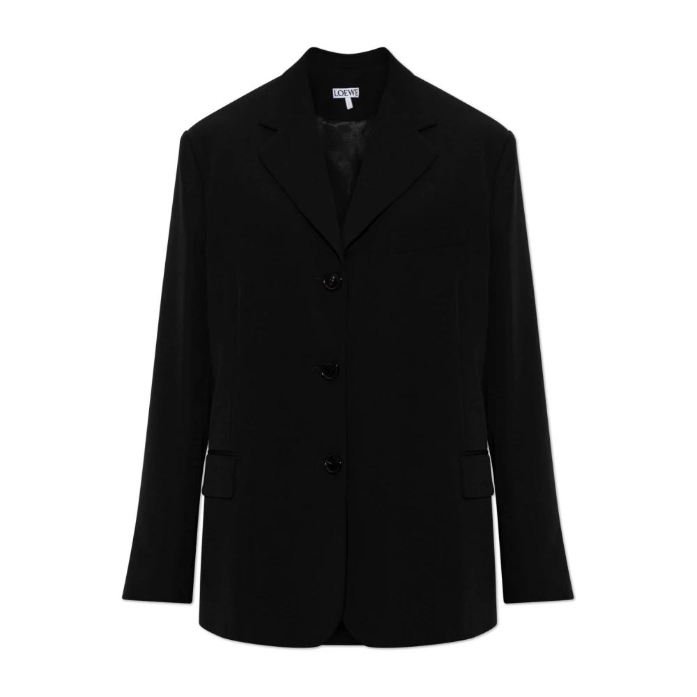 Loewe Women's Black Double Wool Blazer UK Size 8 - Mytheresa - Image 2