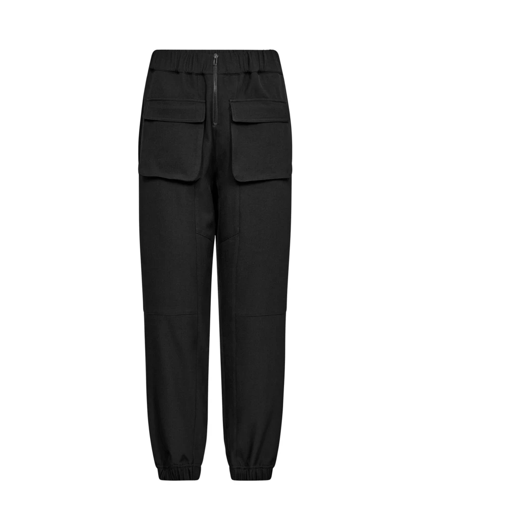 Co'couture Black Pocket Trousers With Zip Detail - Female - Straight Trousers - Xs - Trousers
