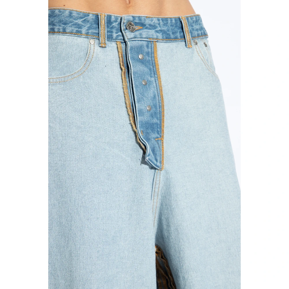 Vetements Jeans with inside-out effect Blue Heren