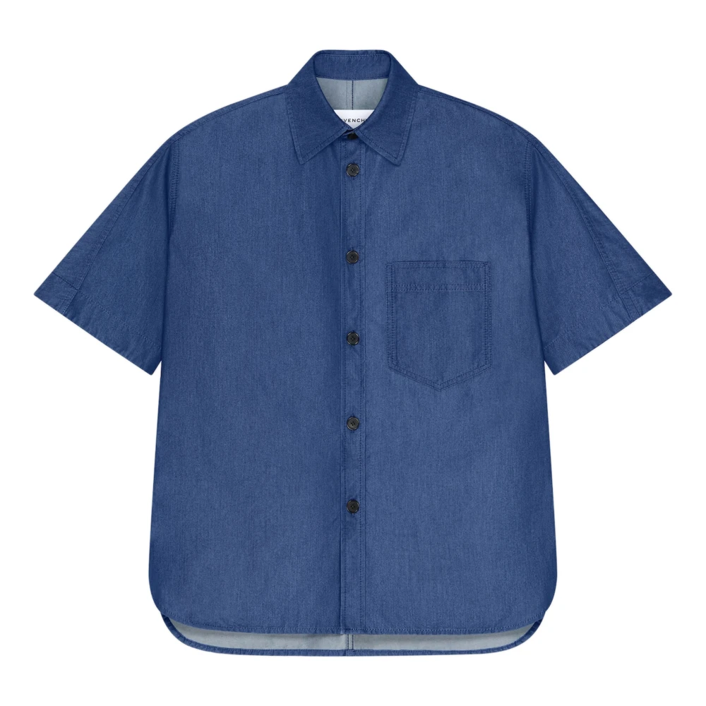 Givenchy Blue Couture Seam Shirt - Male - Short Sleeve Shirts - M - Shirts