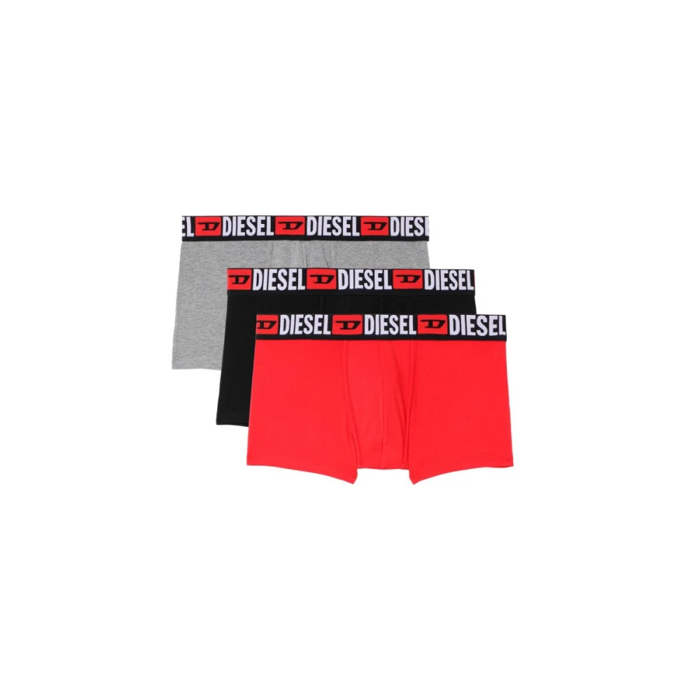 Diesel Mannelijk Multicolor Ondergoed Heren, Veelkleurig, S, Katoen, Driepak Lange Boxershorts