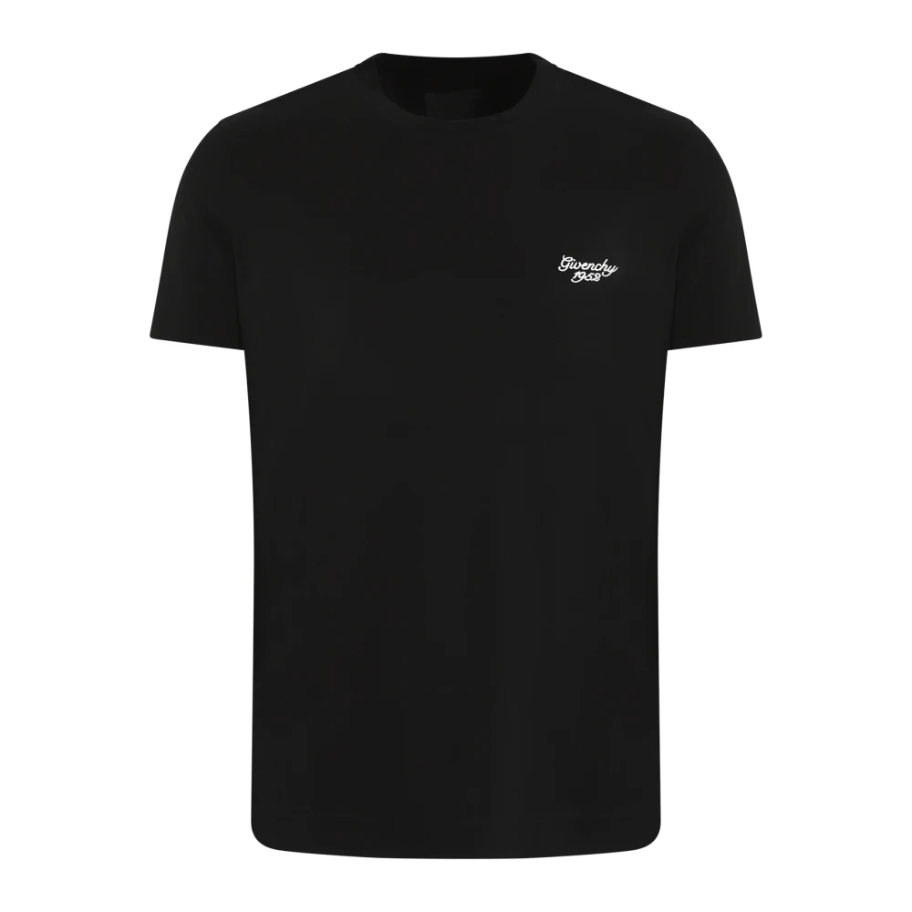 Givenchy Heren Embroidered Crewneck T-shirt Black Heren