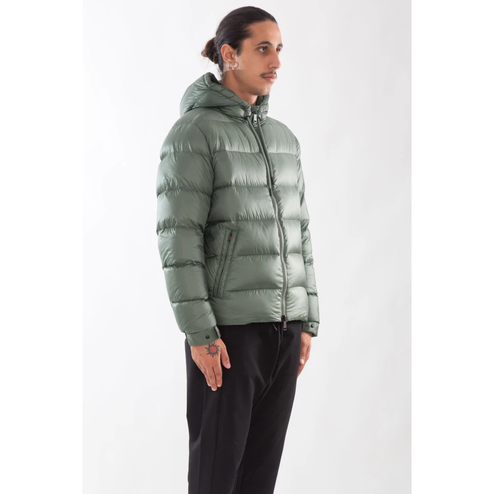 Afterlabel Glanzende Hooded Donsjas Green Heren