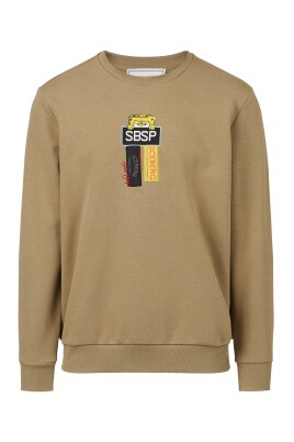 sweat-shirt-col-rond-blanc-poudre-en-tissu-neoprene-et-logo
