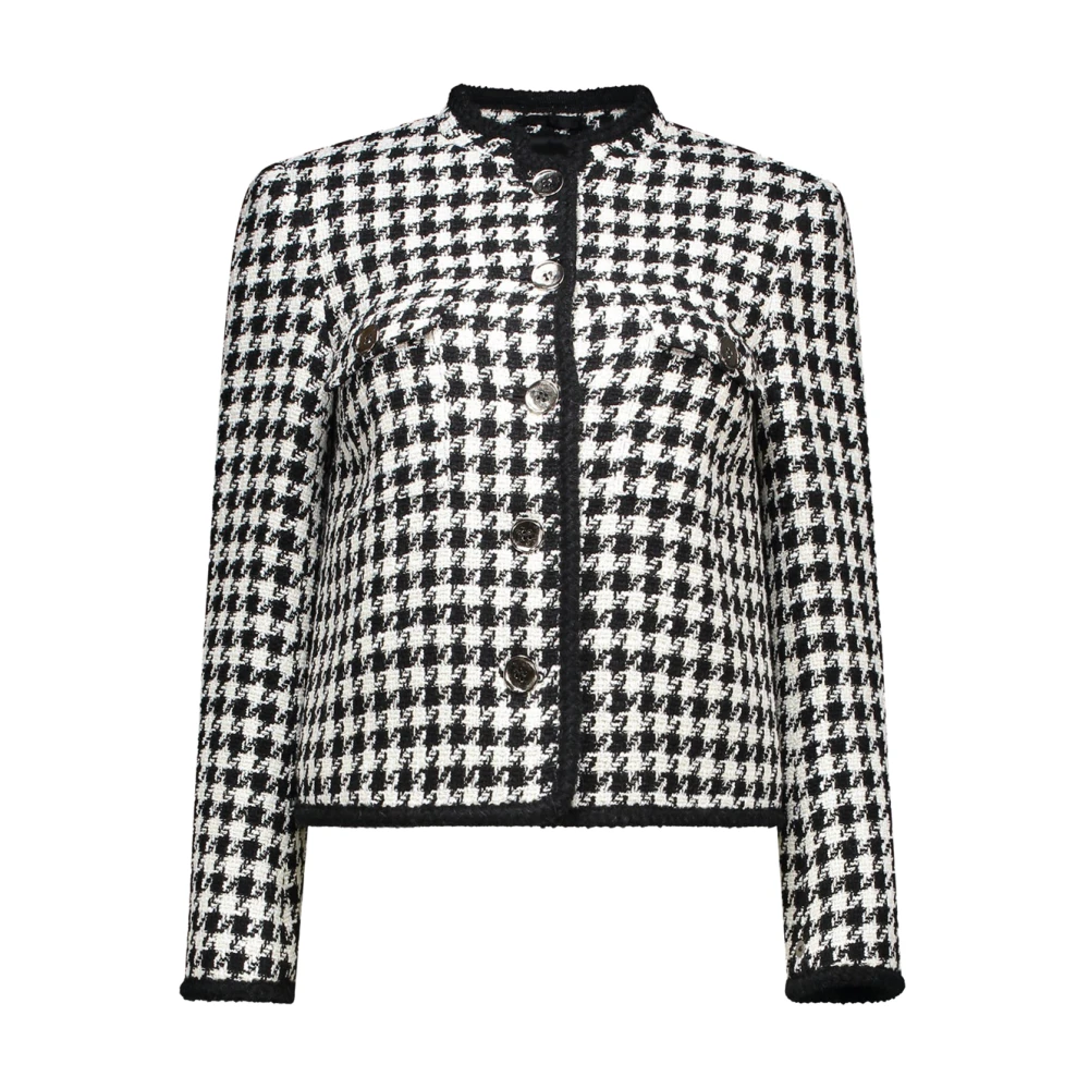 Pennyblack Zwarte UFO-jas met knoopsluiting Black Dames