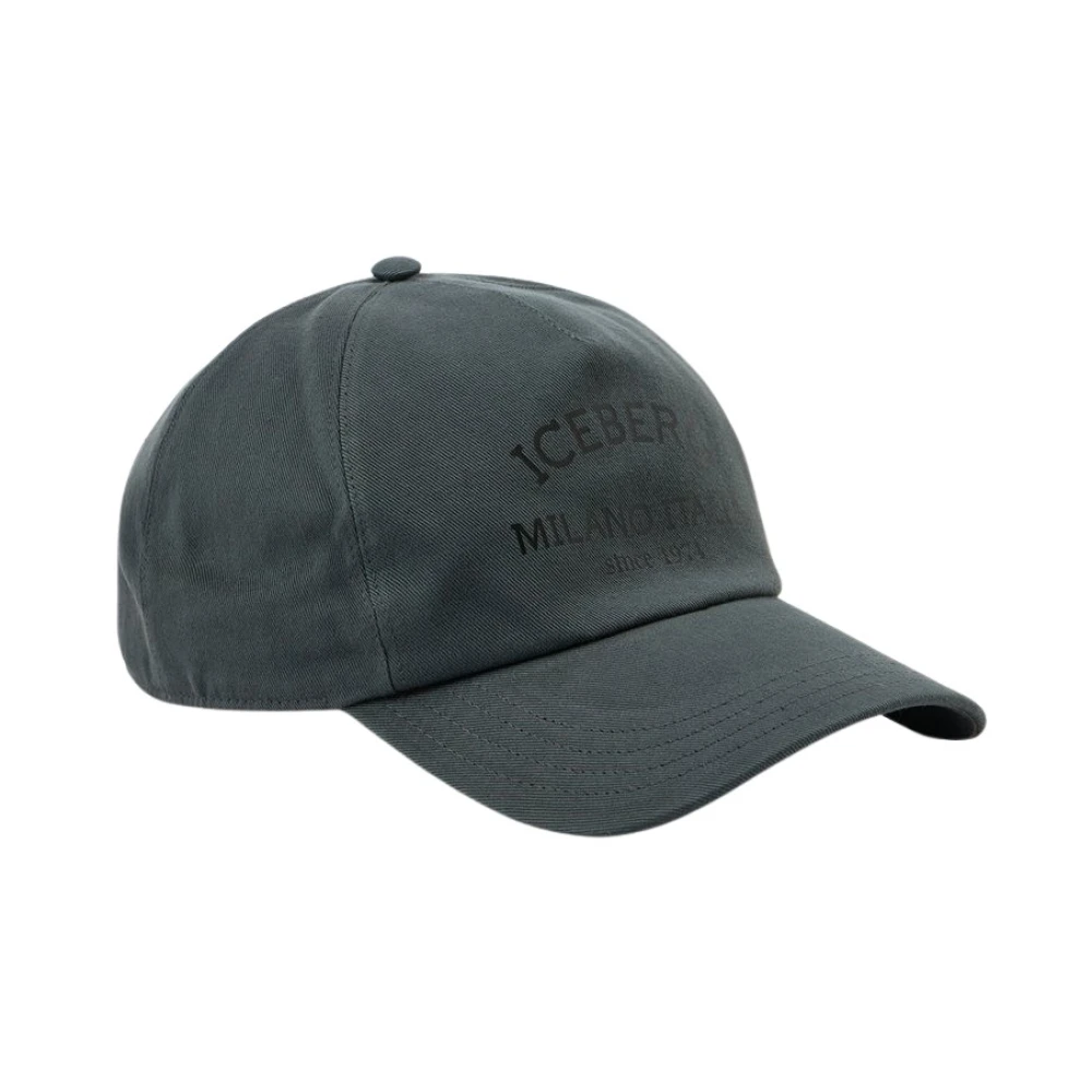 Iceberg Katoenen gabardine baseballpet Gray Heren