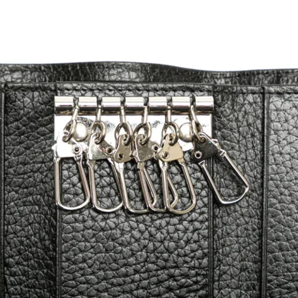 Salvatore Ferragamo Pre-owned Leather key-holders Black Dames