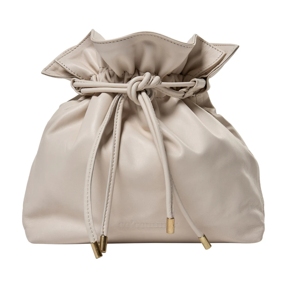 Co'Couture Mini Tie Tas in Marzipan Leer Beige Dames
