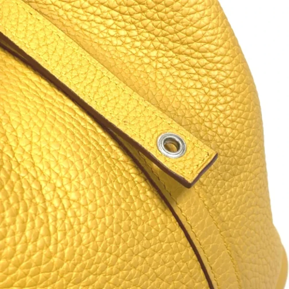 Hermès Vintage Pre-owned Leather handbags Yellow Dames