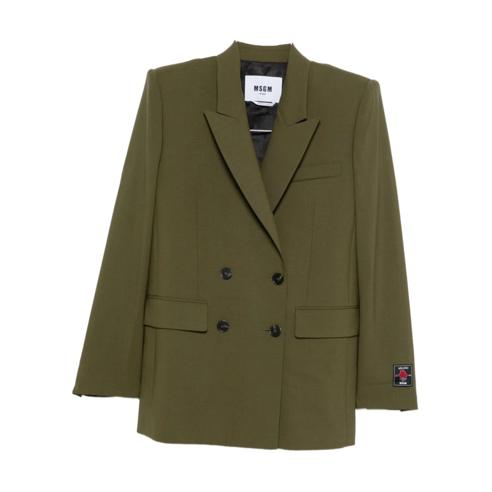 Msgm - Jackets > Blazers - Green - Msgm - Modalova
