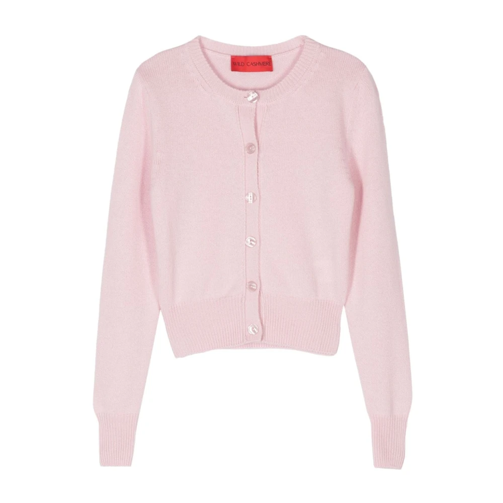 Wild Cashmere Roze Kasjmier Ribgebreide Trui Pink Dames