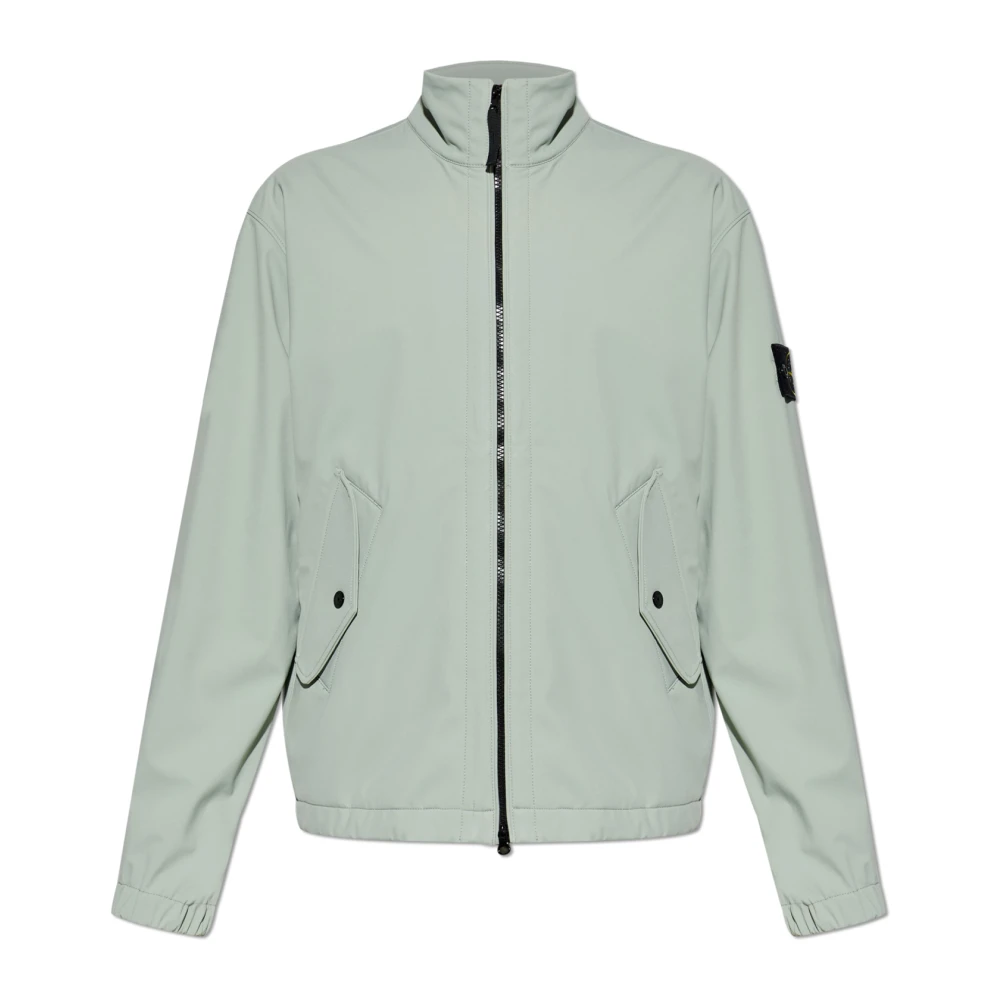 Stone Island Mannelijk Blauw Jassen Heren, 2XL, Jas Met Opstaande Kraag