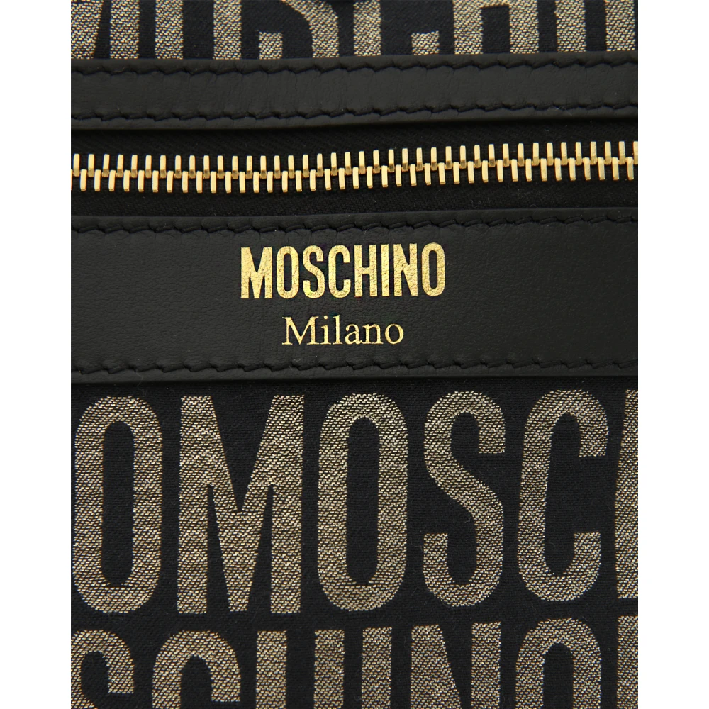 Moschino Hart Logo Lurex Tas Black Dames