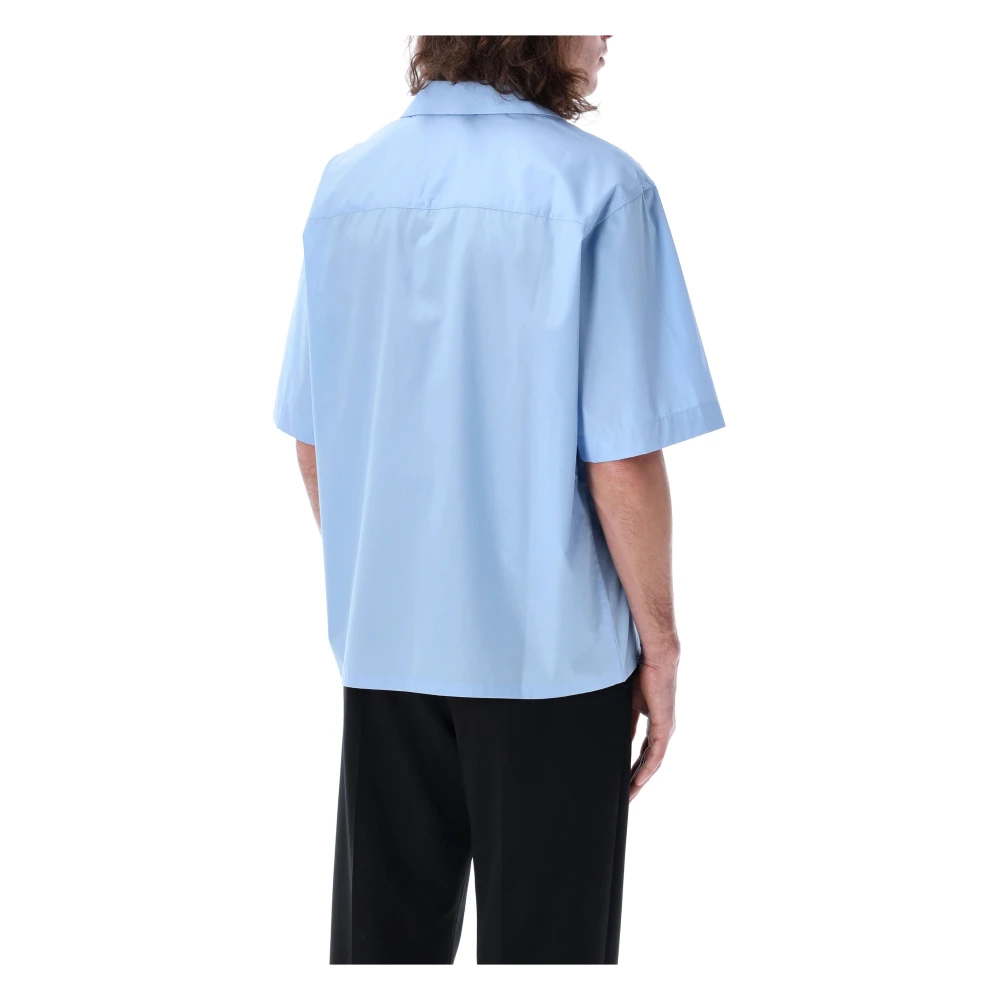 Marni Logo Bowling Shirt Ss25 Blue Heren