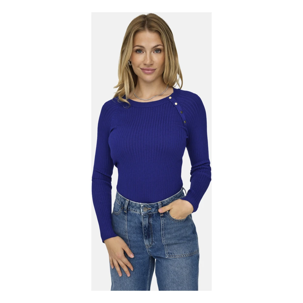 Only Stijlvolle Breiwerk Collectie Blue Dames