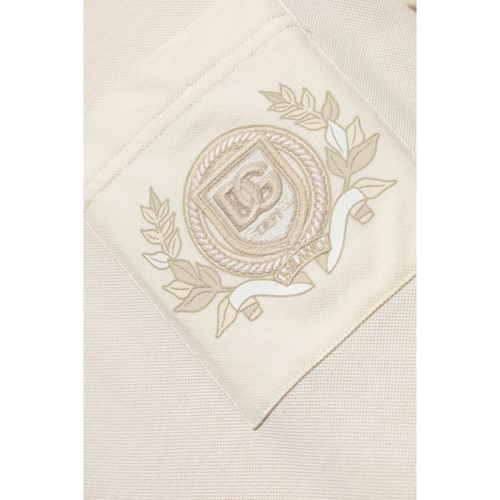 Dolce & Gabbana Polo met zak Beige Heren