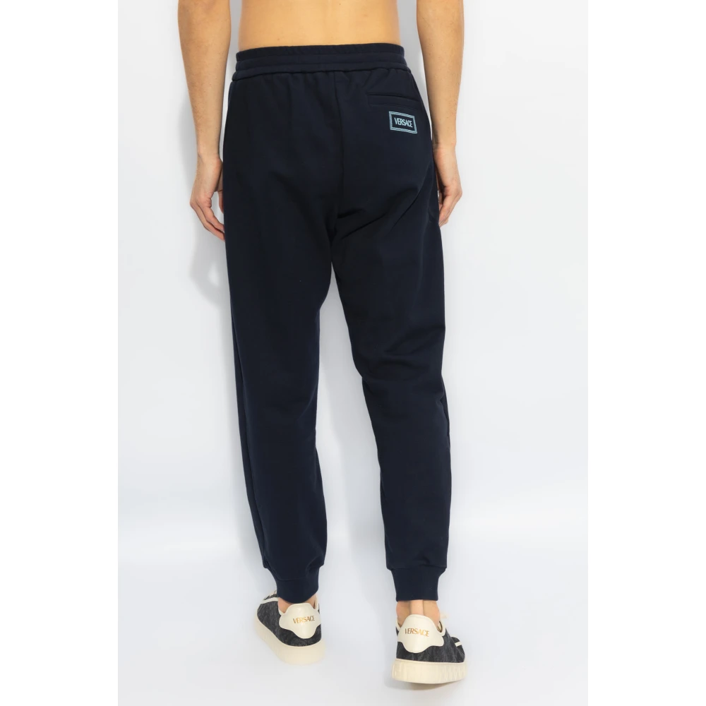 Versace Sweatpants met logo Blue Heren