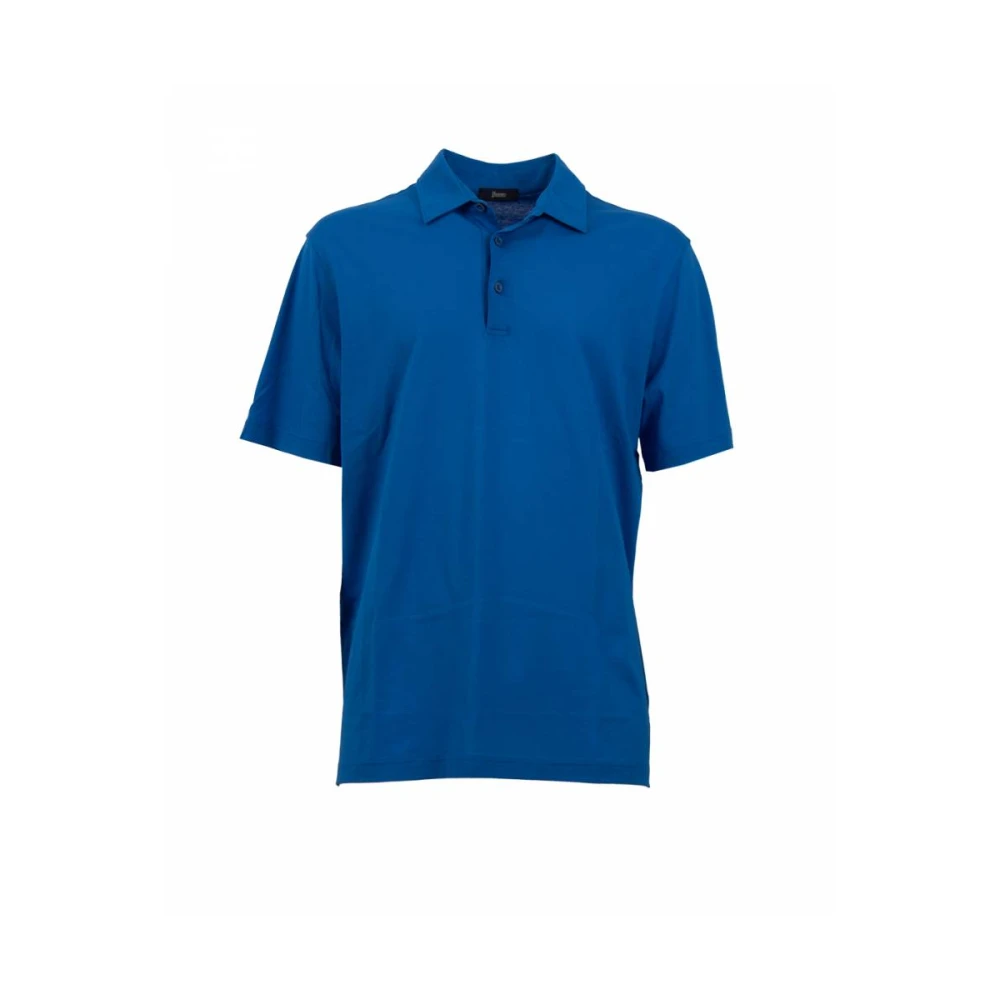 Herno Klassiek Polo Shirt voor Mannen Blue Heren