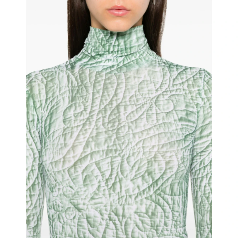 MM6 Maison Margiela Iguana Print Bodysuit Green Dames
