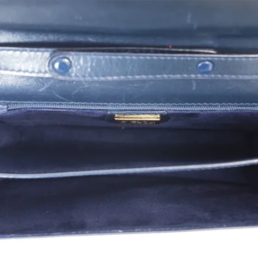 Gucci Vintage Pre-owned Leather gucci-bags Blue Dames