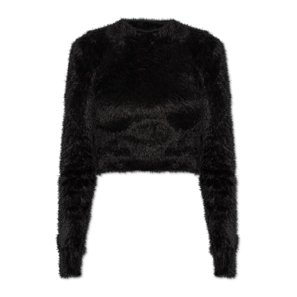 Balenciaga Trui met decoratieve rand Black Dames