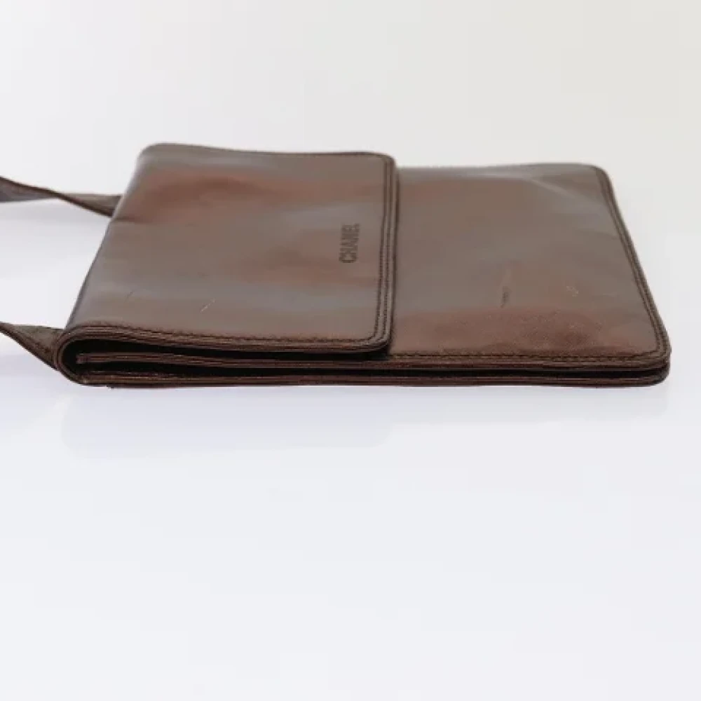 Chanel Vintage Pre-owned Leather shoulder-bags Brown Dames