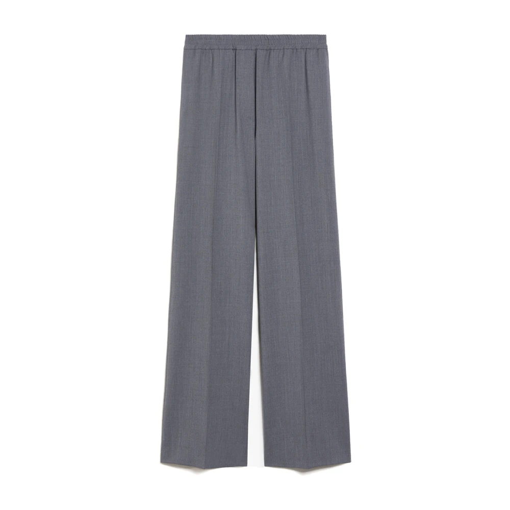 Max Mara Wollen broek met rechte pijpen Gray Dames