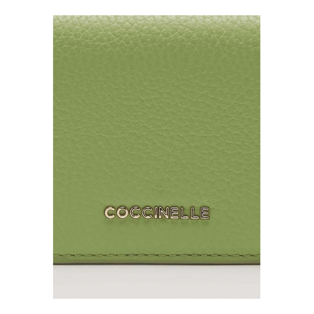 Coccinelle Metallic Soft Portemonnee Green Dames