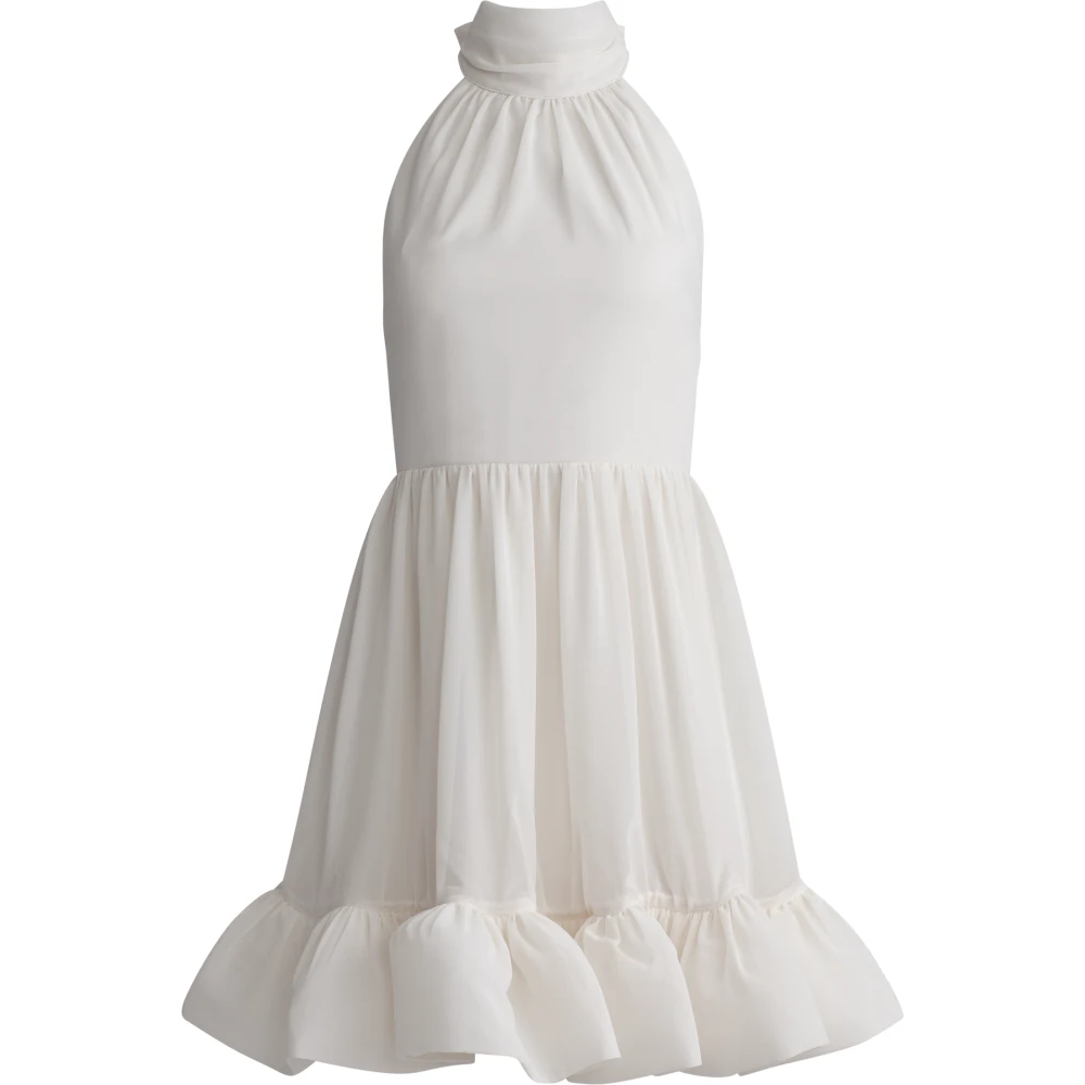 Fern Halterneck Ruffled Mini Dress - White S