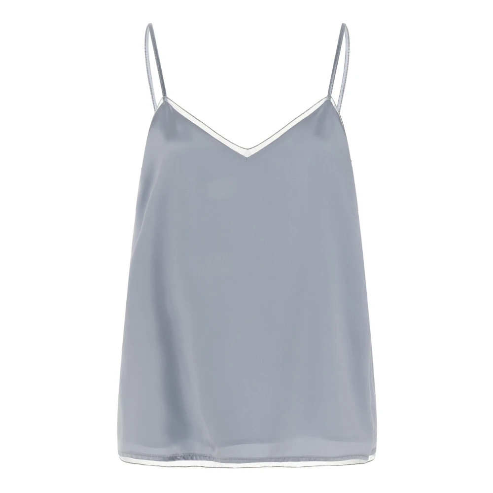 Fabiana Filippi Blue Sleeveless Tops, Female, M, Lingerie Top