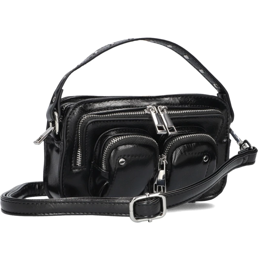 Núnoo Helena Wrinkle Schoudertas Black Dames