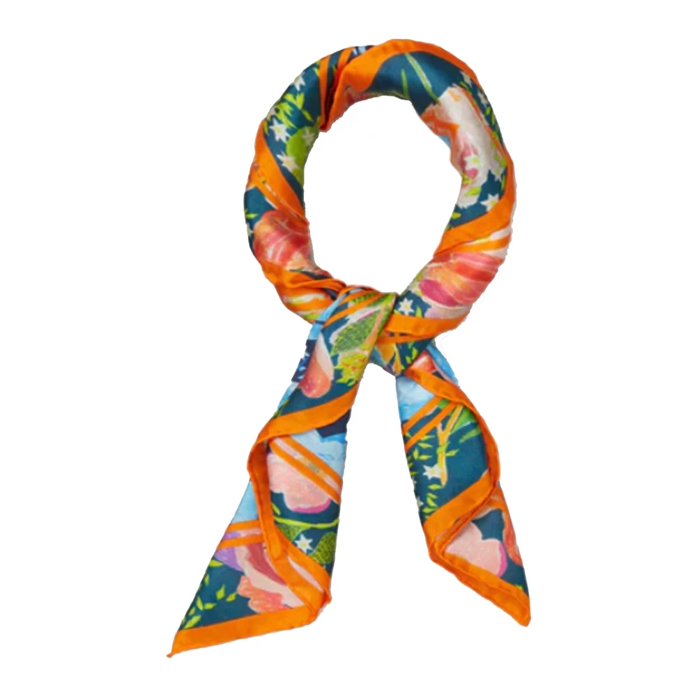 Becksöndergaard Zijden Sjaal Seila Sia Blauw Multicolor Dames