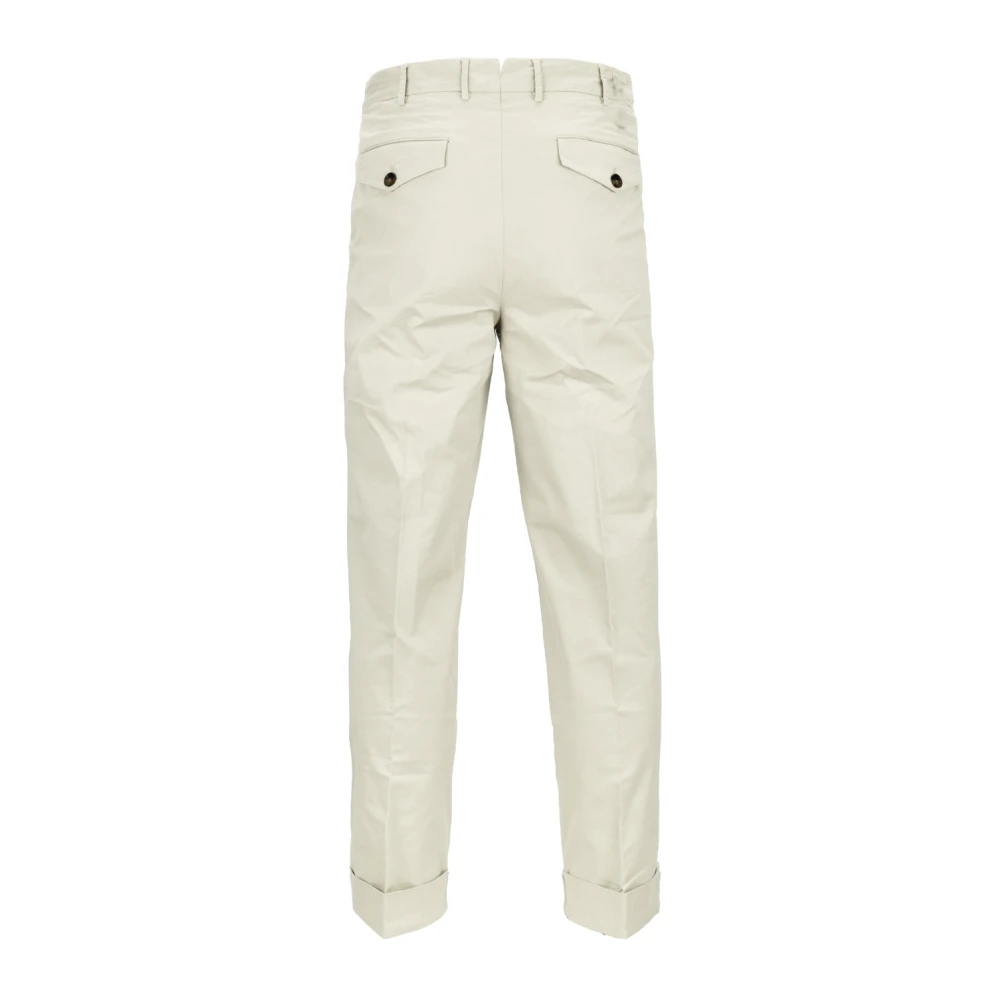 PT Torino Heren Knoop Rits Broek Beige Heren