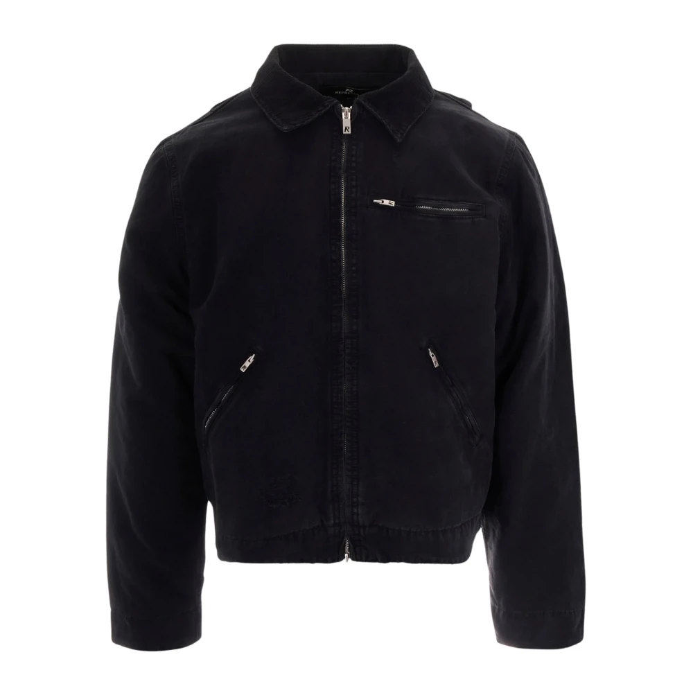 Represent Corduroy-Collar Denim Jacket - Male - Denim Jackets - Black - L - Jackets