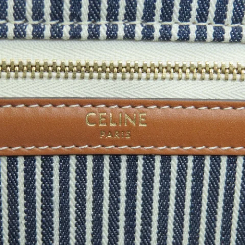 Celine Vintage Pre-owned Canvas shoulder-bags Blue Dames
