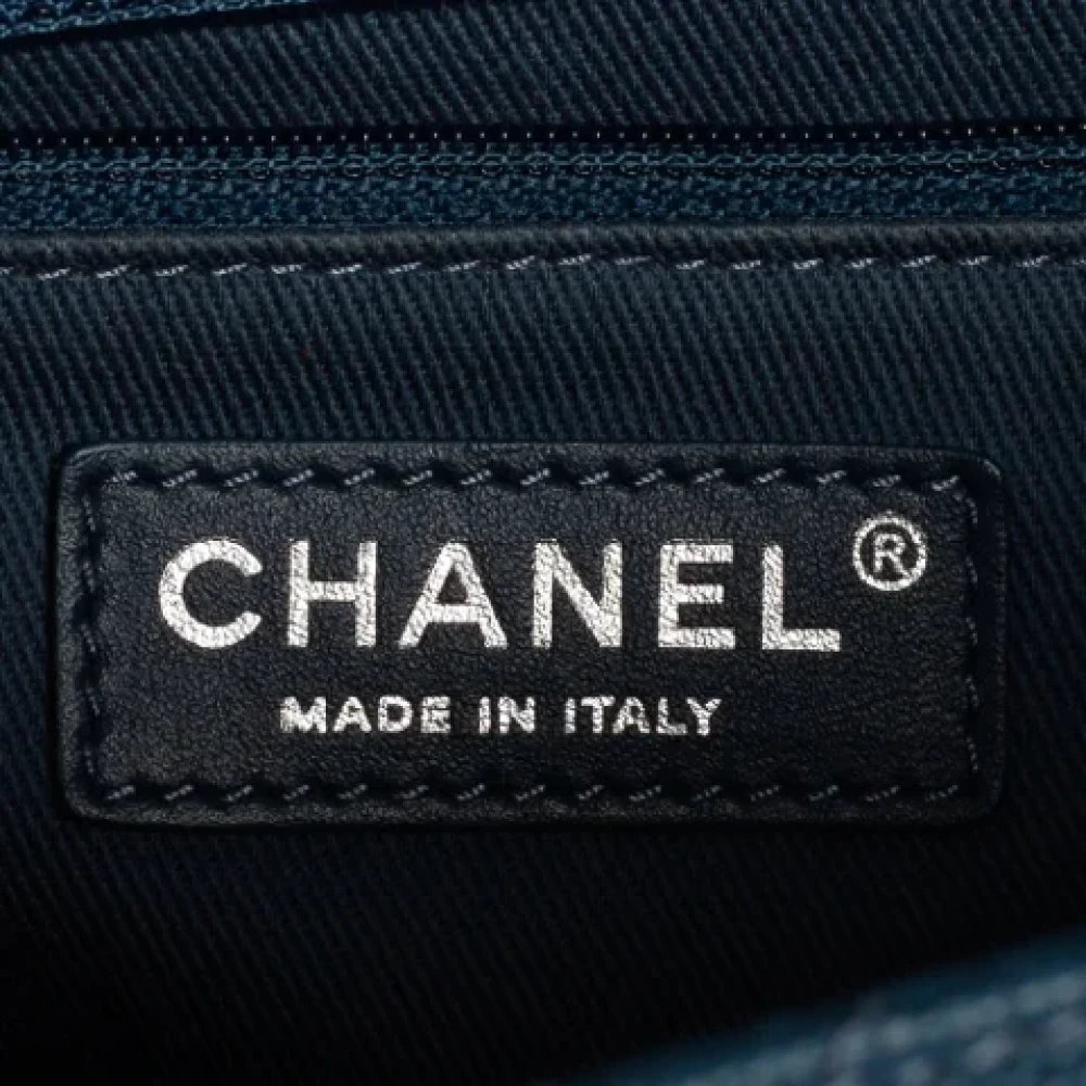 Chanel Vintage Pre-owned Leather chanel-bags Blue Dames