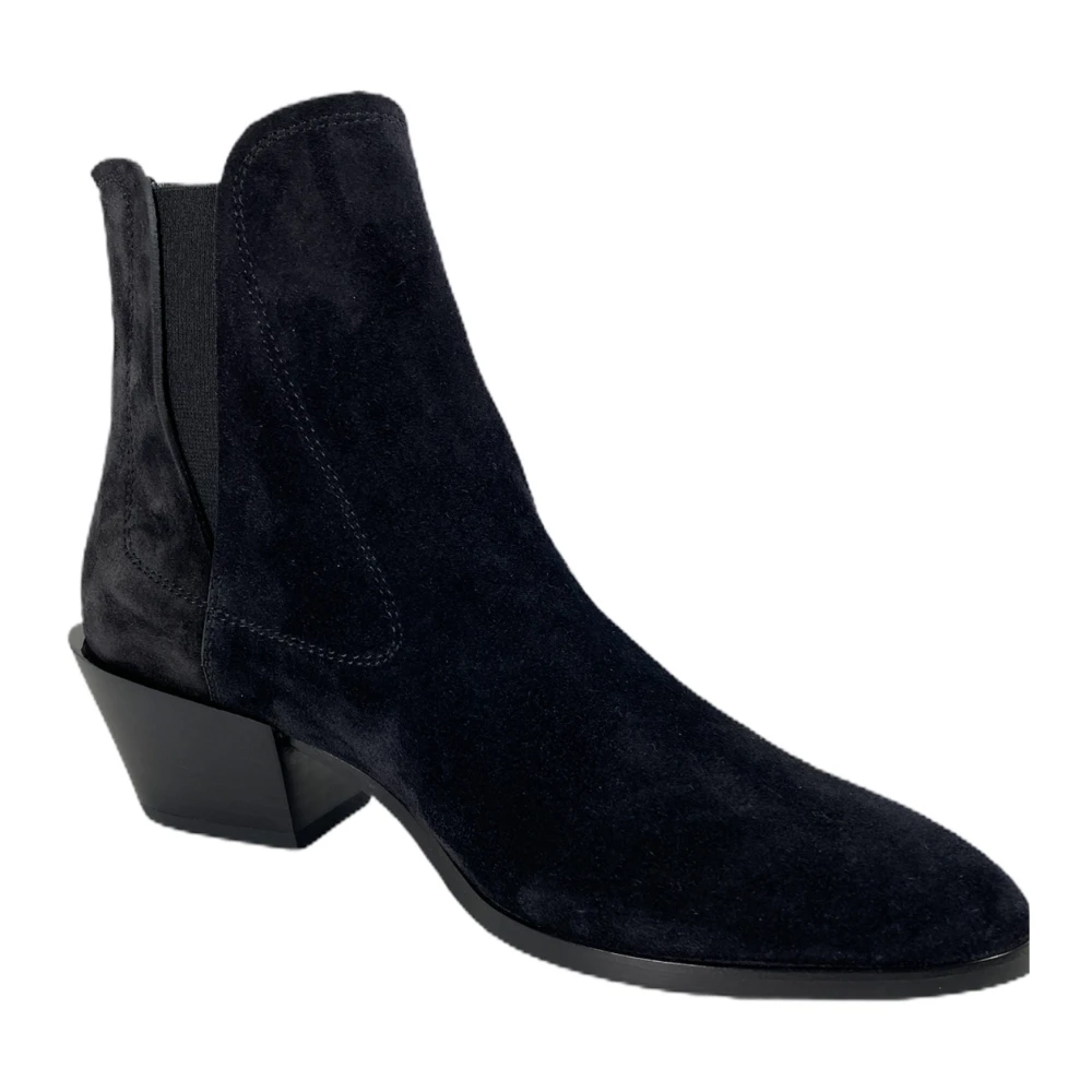 Tod's Women's Black Suede Boot Shoe Elastic Ankle Model